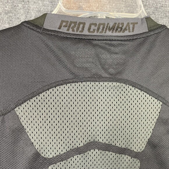 Nike ProCombat Long Sleeve Top Men Small Fitted Dri Fit Gray Baseball - Picture 10 of 12